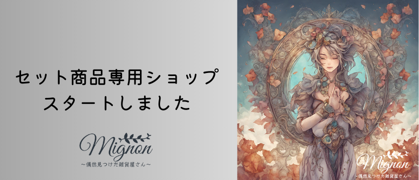 セット商品専用ショップOPENのお知らせ