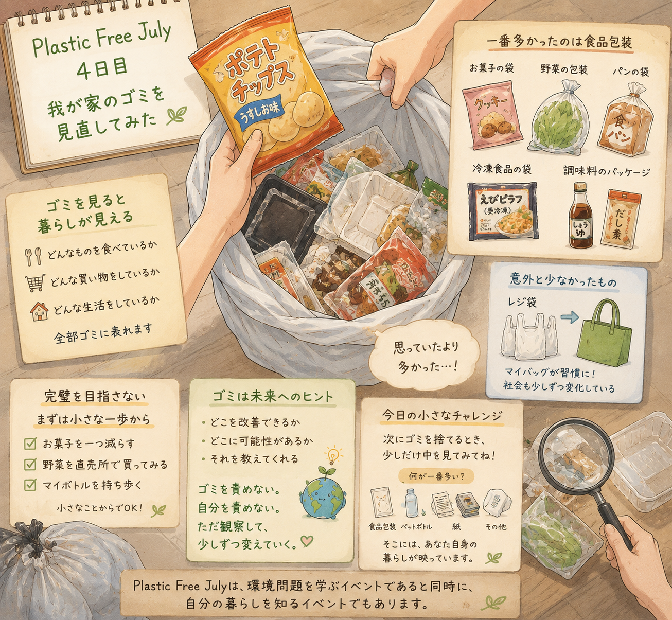 ゴミ箱をひっくり返して見えた、我が家の課題