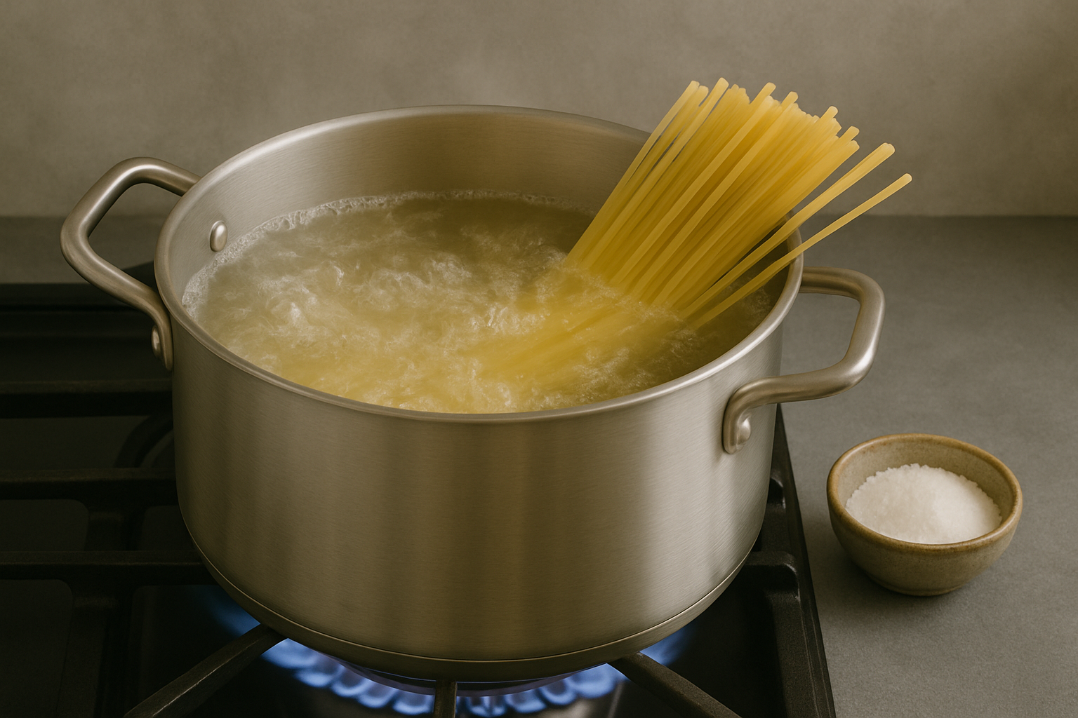 パスタを茹でるとき、塩を入れていますか？