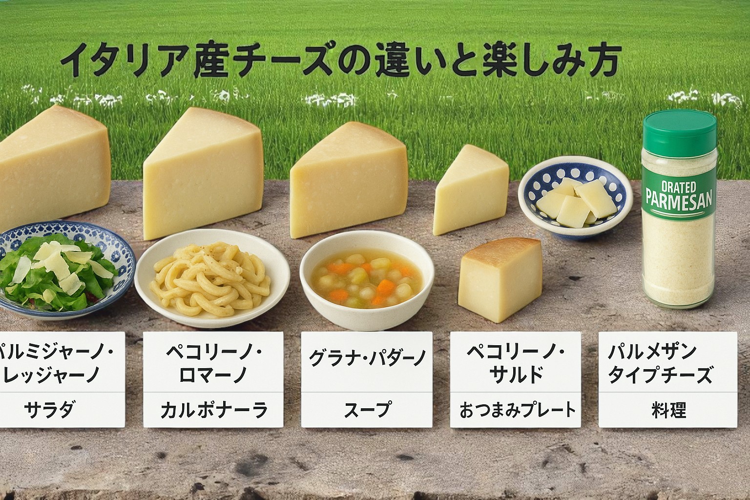 イタリア産チーズの違いと楽しみ方