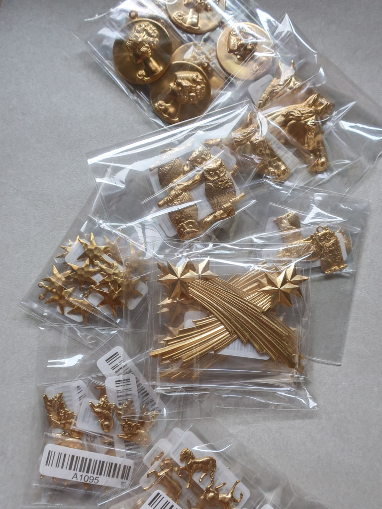 少量ですが再販売＆補充しました｜流れ星・馬・ふくろう・猫・チャーム｜USA真鍮チャーム
