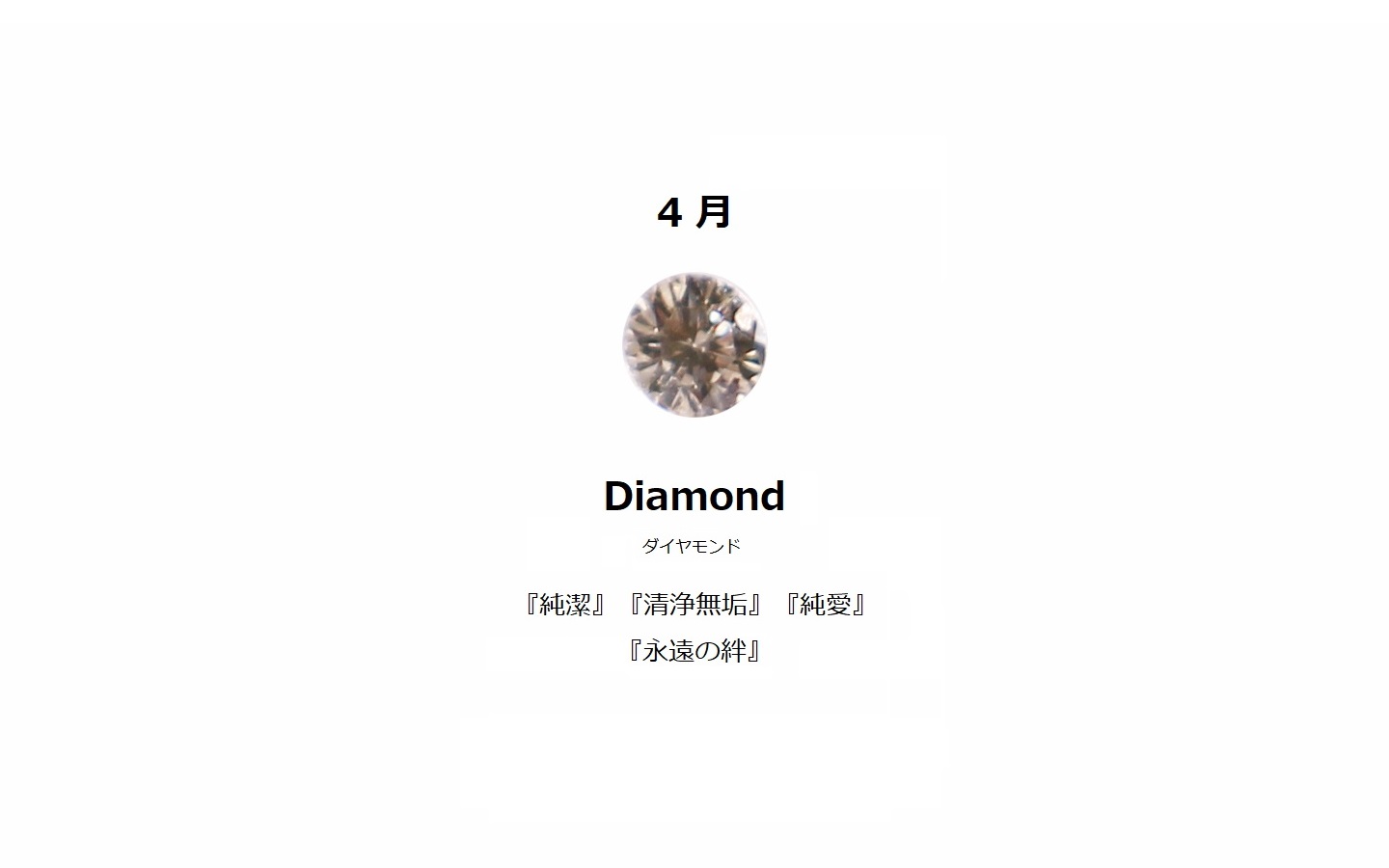 4月誕生石　ダイヤモンド