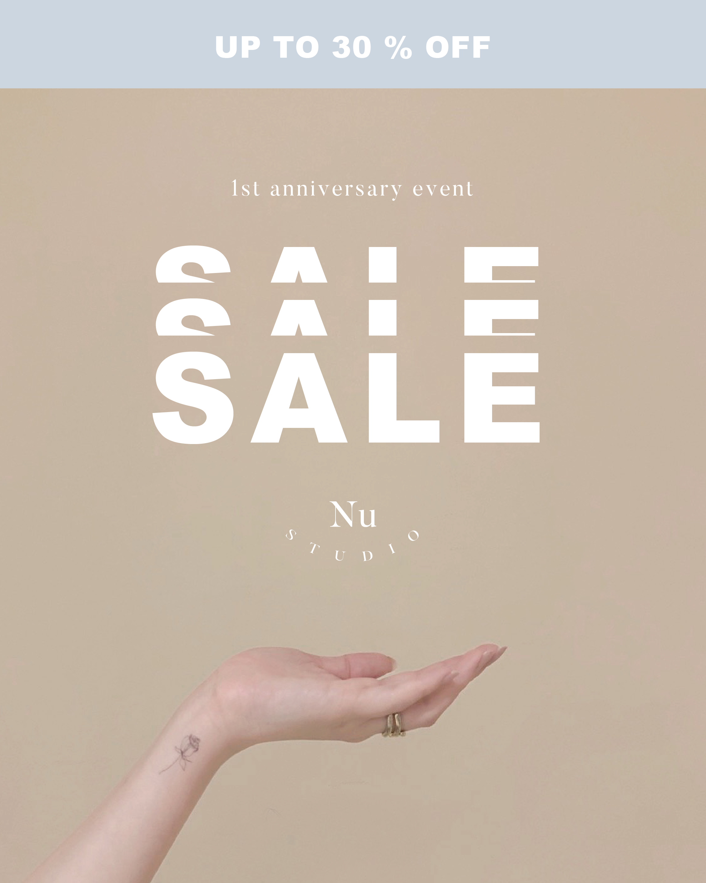 ”Nu 1st anniversary sale” タトゥーシール