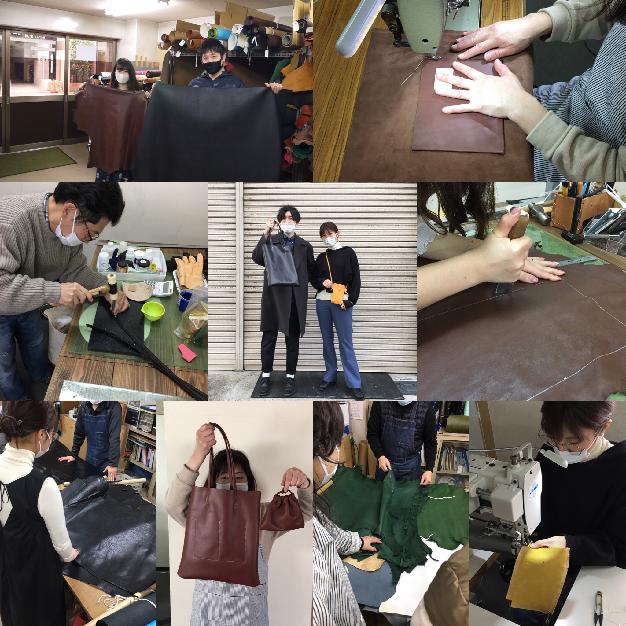 秋頃からまた参加者募集する予定です。ナニワの革問屋巡り＆製作体験！