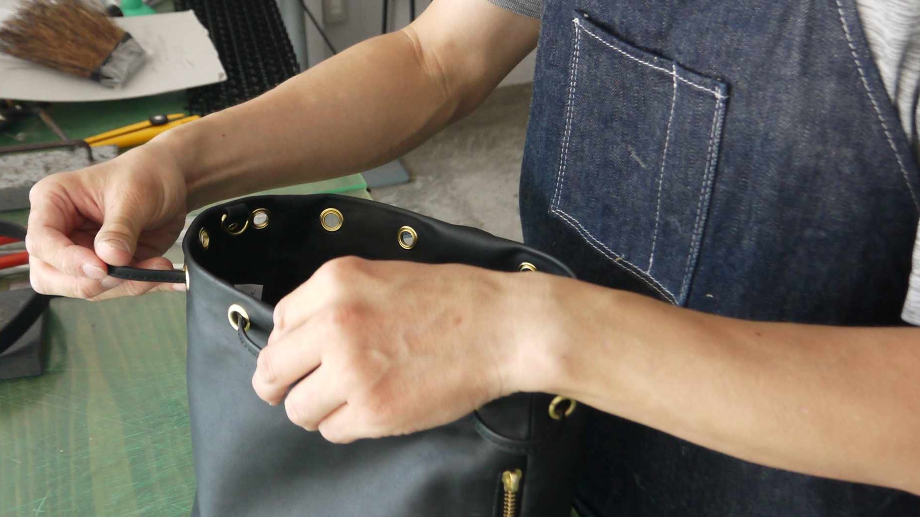 バッグ製作の状況