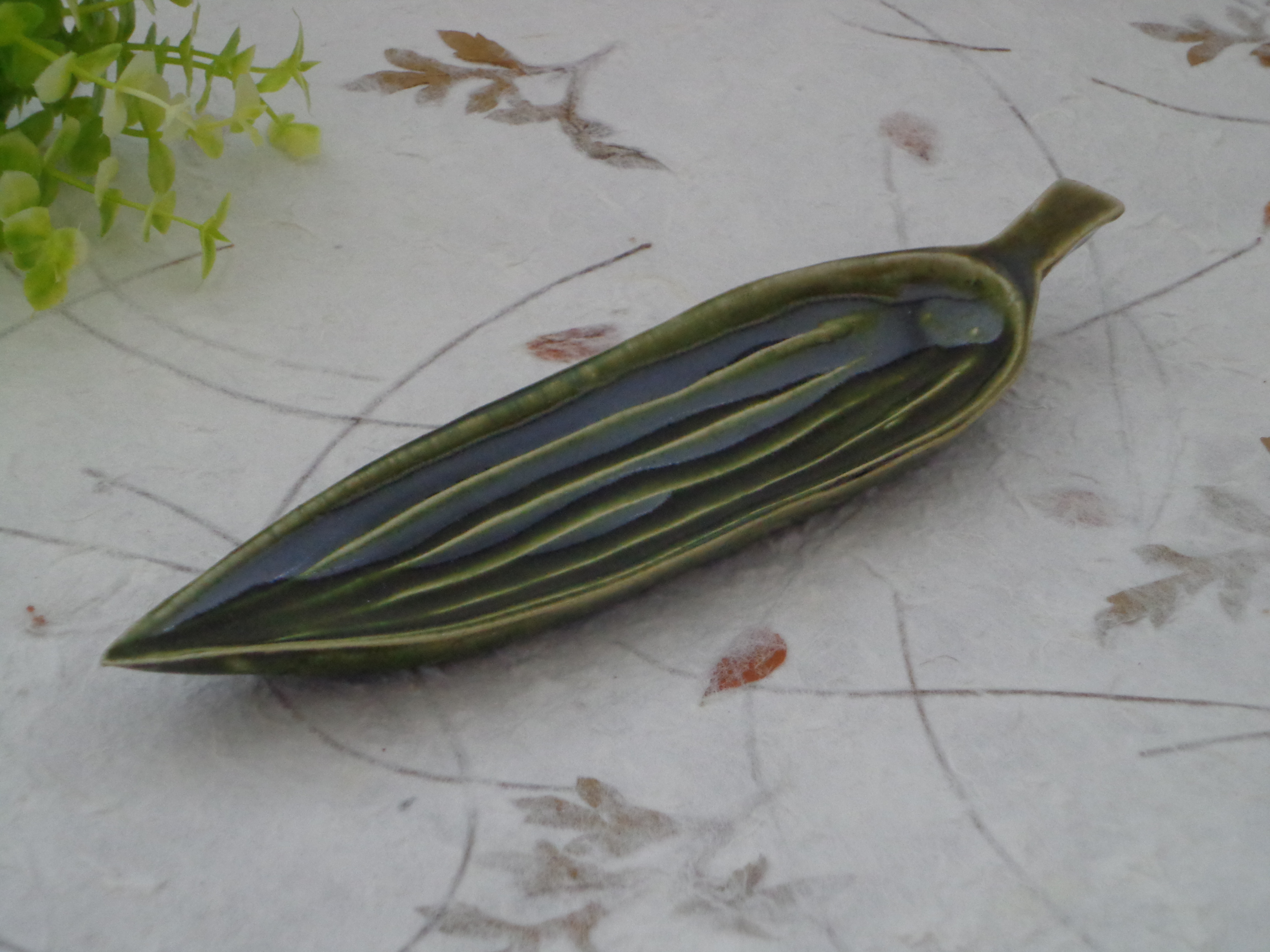 織部笹型皿 掲載しました