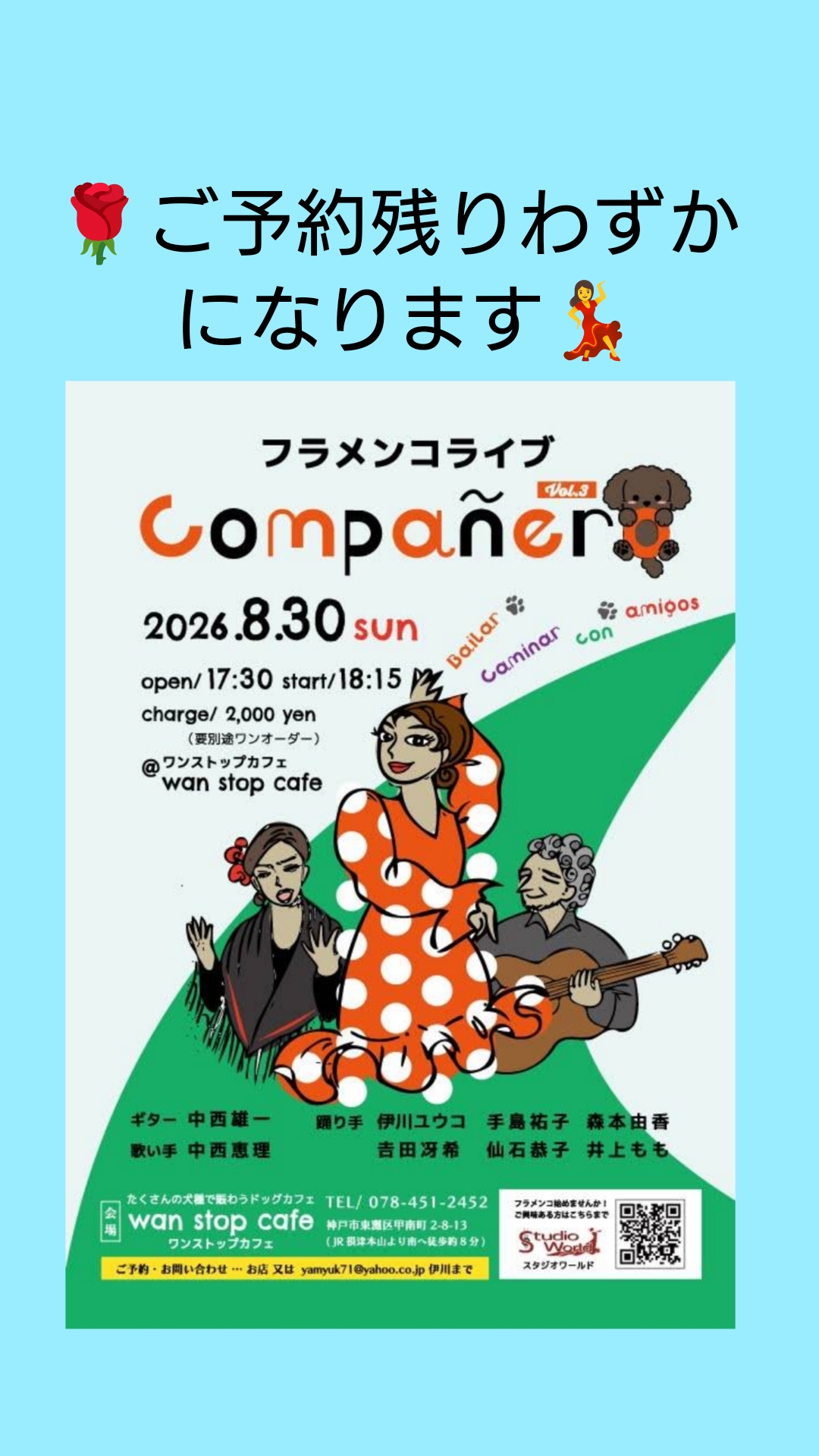 🌹8月ライブ案内🌻9/12も案内💃👠ガジャルドシューズオーダーフェアー
