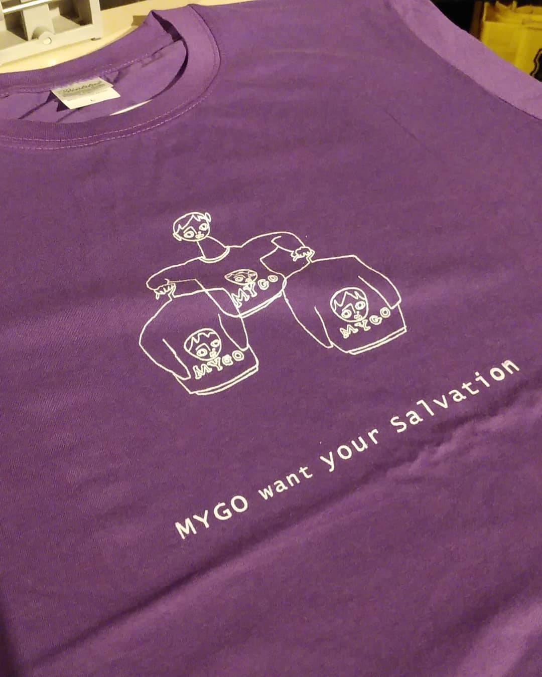 『第二弾MYGO want your Salvation Tシャツ』8/28(金)より販売開始！