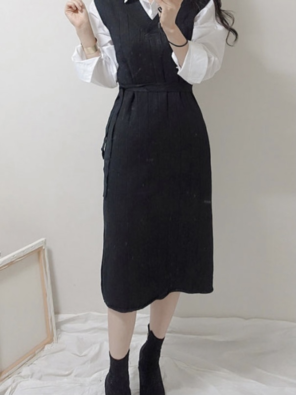 ラフに可愛く❣️ニットワンピースset