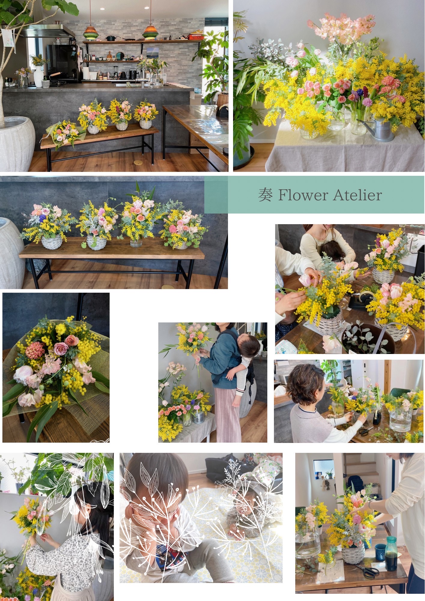 ミモザと春の花々のSpecial Workshop