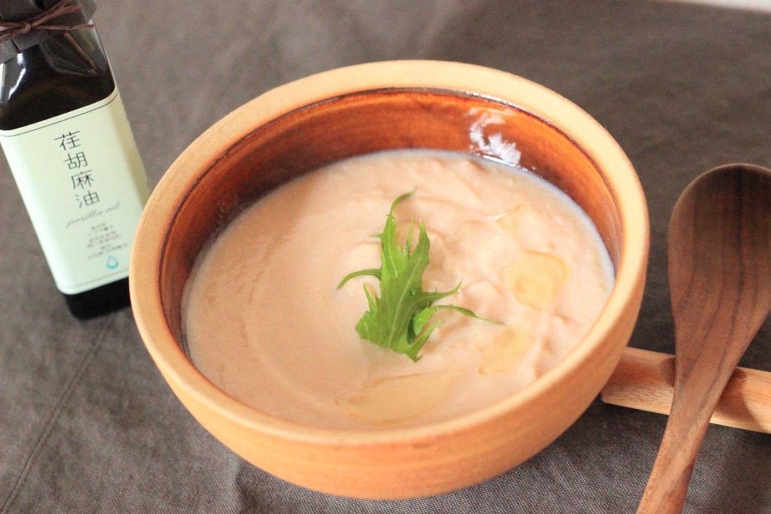 #ラボメシ　＼蕪と豆乳の味噌スープ／