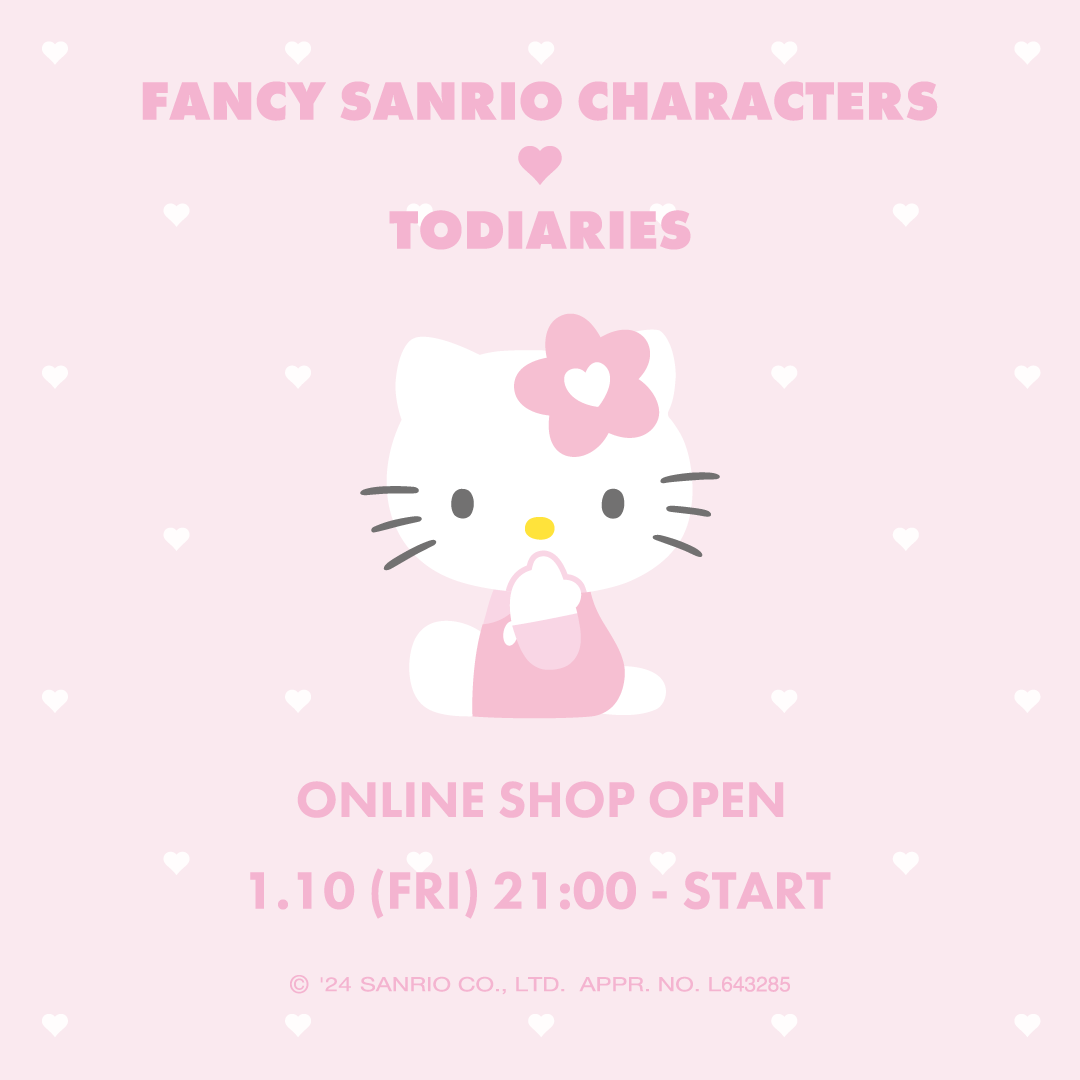 TODIARIES×FANCY SANRIO CHARACTERS 再販のお知らせ