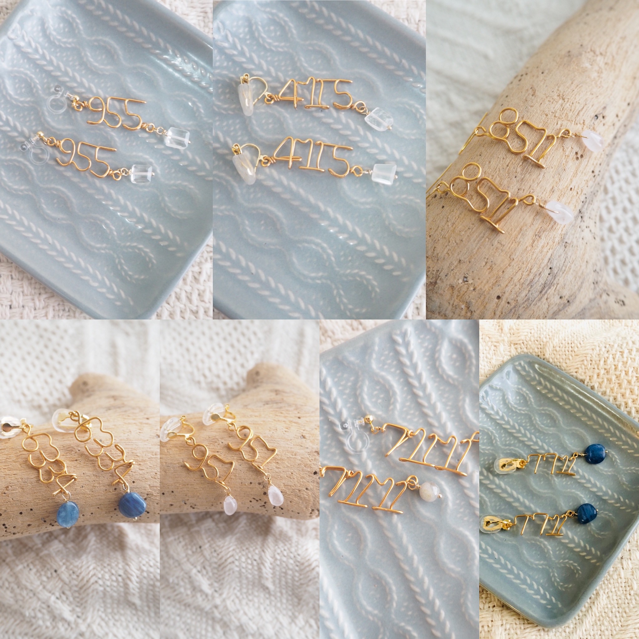 ワイヤー数秘ピアス/イヤリング 商品ページOPEN💕