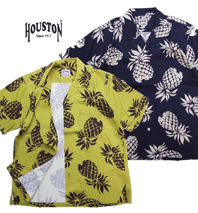 グレードアップした◆HOUSTON パイナップル柄シャツ
