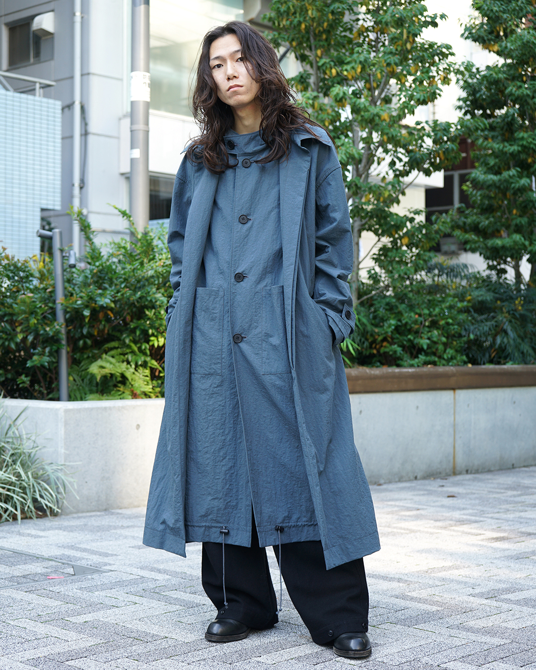 【BlancYM（ブランワイエム）】軽撥水のレイヤードコート