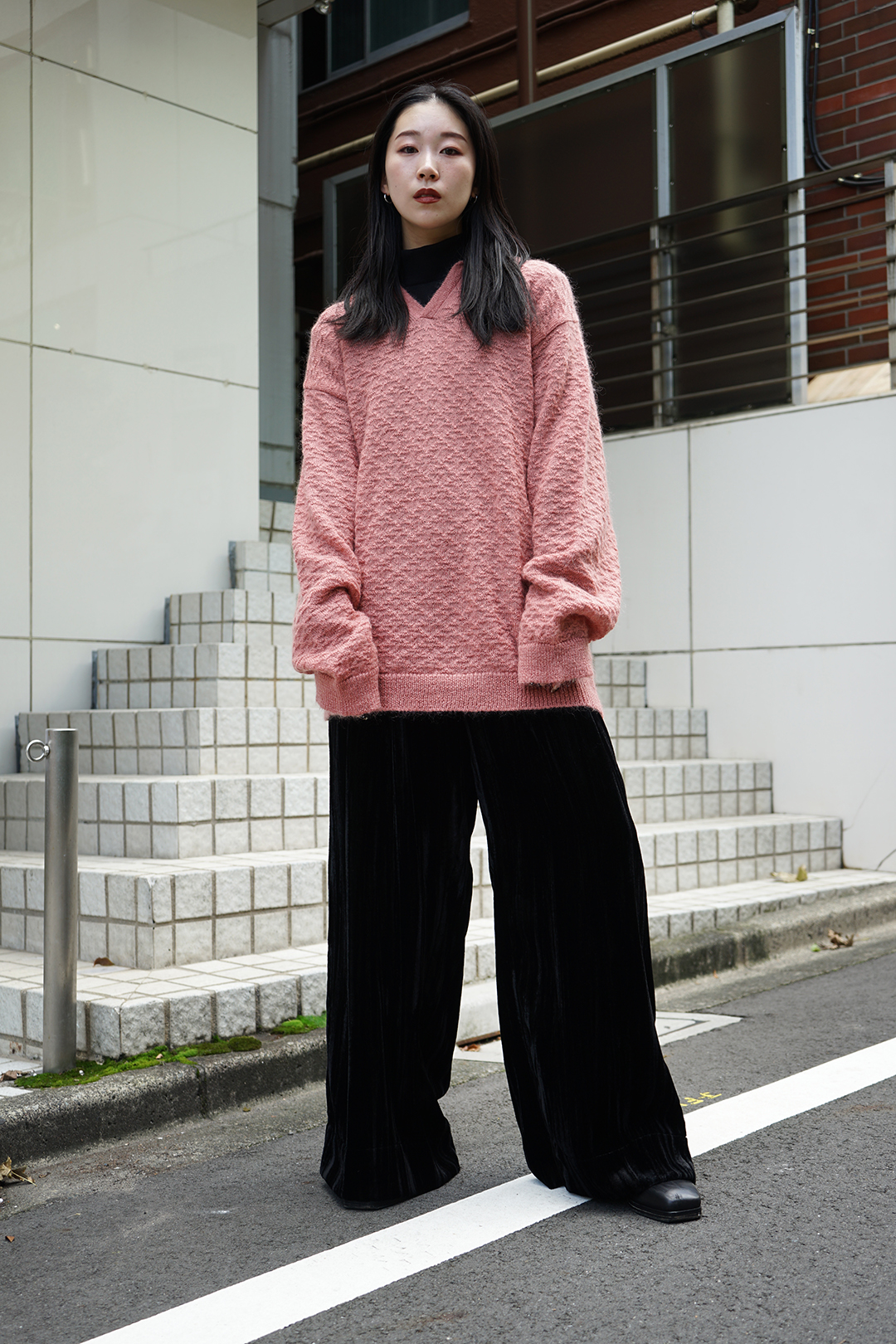 【Blanc YM（ブランワイエム）】ナイスカラーで軽いモヘアニット