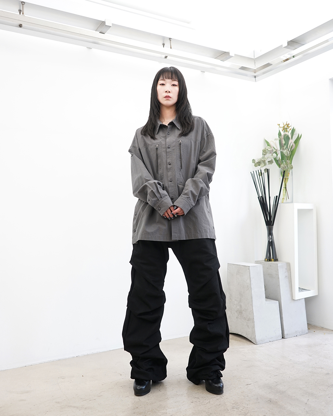 【The Viridi-anne(ザヴィリディアン)】ニュアンスカラーが素敵なシャツ