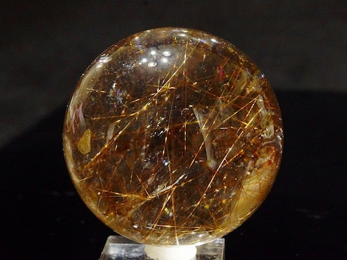 ルチルクォーツ丸玉 約44mm 動画を追加しました☆