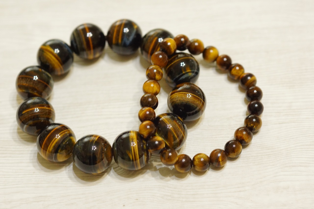 五黄の寅年に・・・迫力の大玉タイガーアイブレスはいかがでしょう？