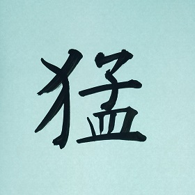 今日の筆文字　猛