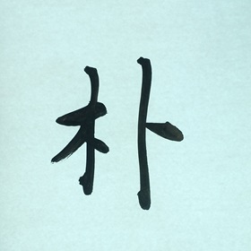 今日の筆文字　朴