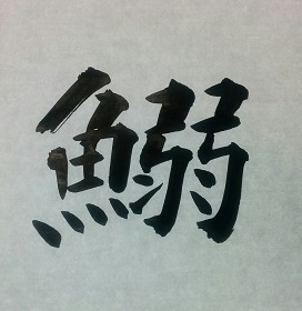今日の筆文字　鰯