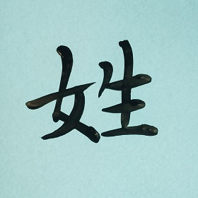 今日の筆文字　姓