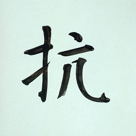 今日の筆文字　抗
