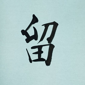 今日の筆文字　留