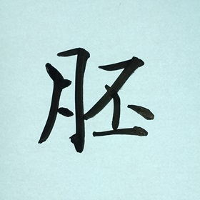 今日の筆文字　胚