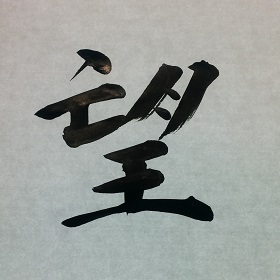 今日の筆文字　望