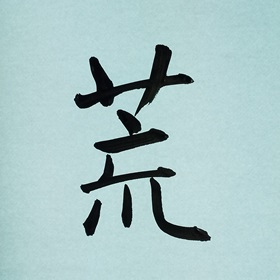 今日の筆文字　荒