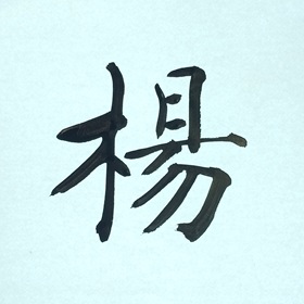 今日の筆文字　楊