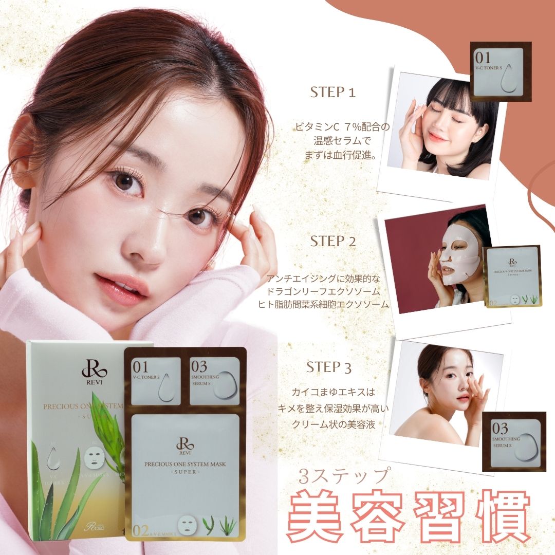 3ステップで美肌革命！REVIプレシャスワンマスク-SUPER-が登場