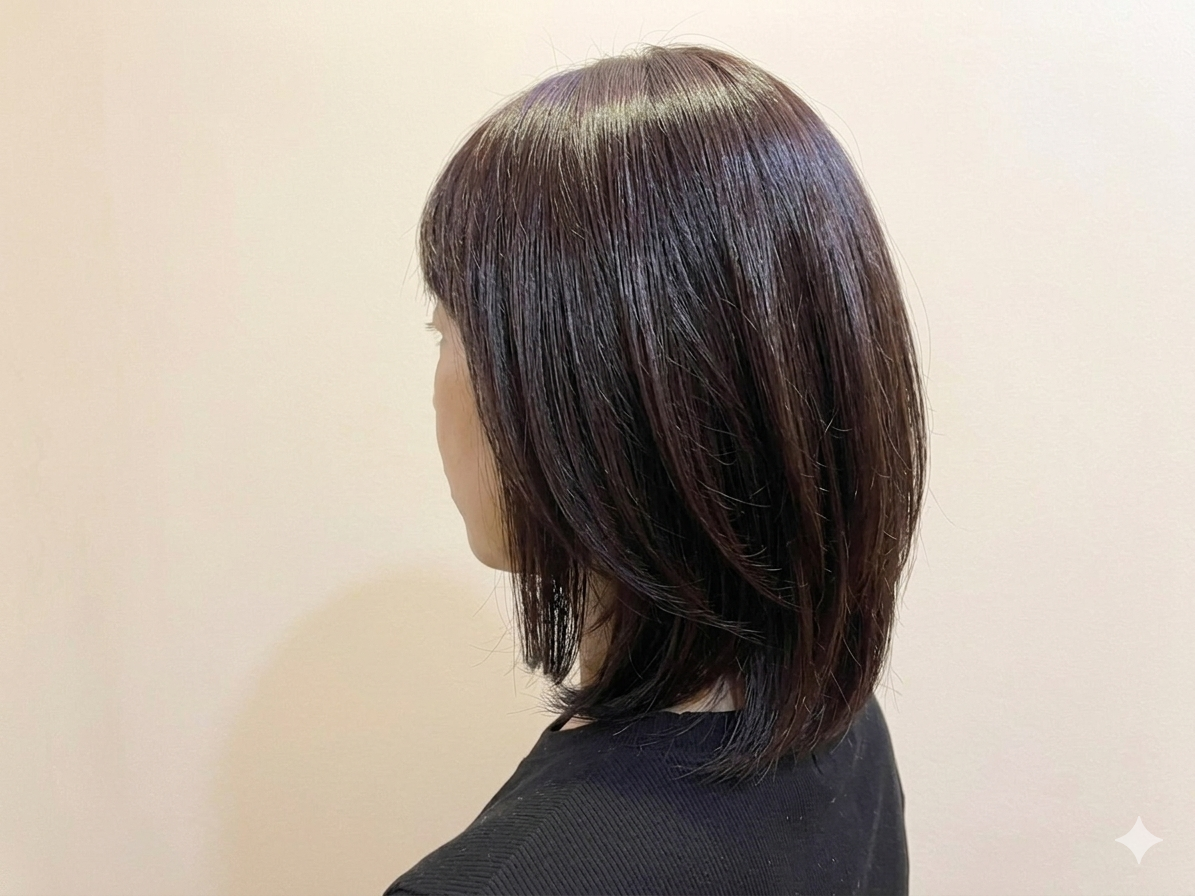 40代からのミディアムヘア攻略。中間から毛先のパサつきを抑え、艶を呼び戻す保湿の極意