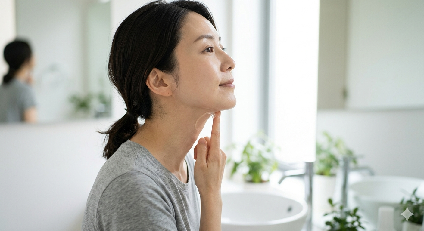 フェイスラインのもたつきが気になり始めたら見直したい、毎日のホームケア習慣