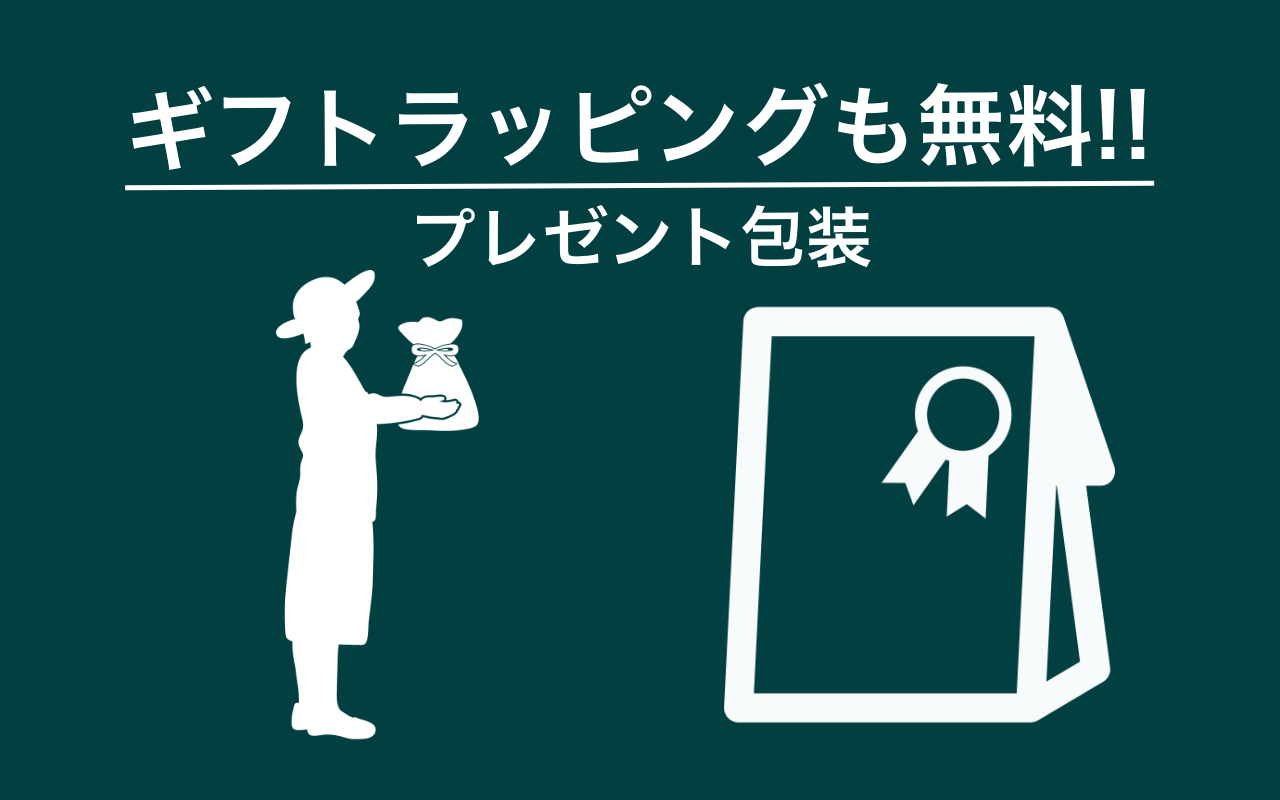 商品ケースとプレゼント包装について