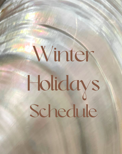 Winter Holidays Schedule/年末年始のお知らせ