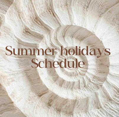 Summer Holidays Schedule/ 夏季休業のお知らせ