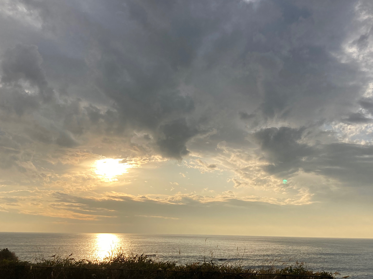 夕陽を楽しむ