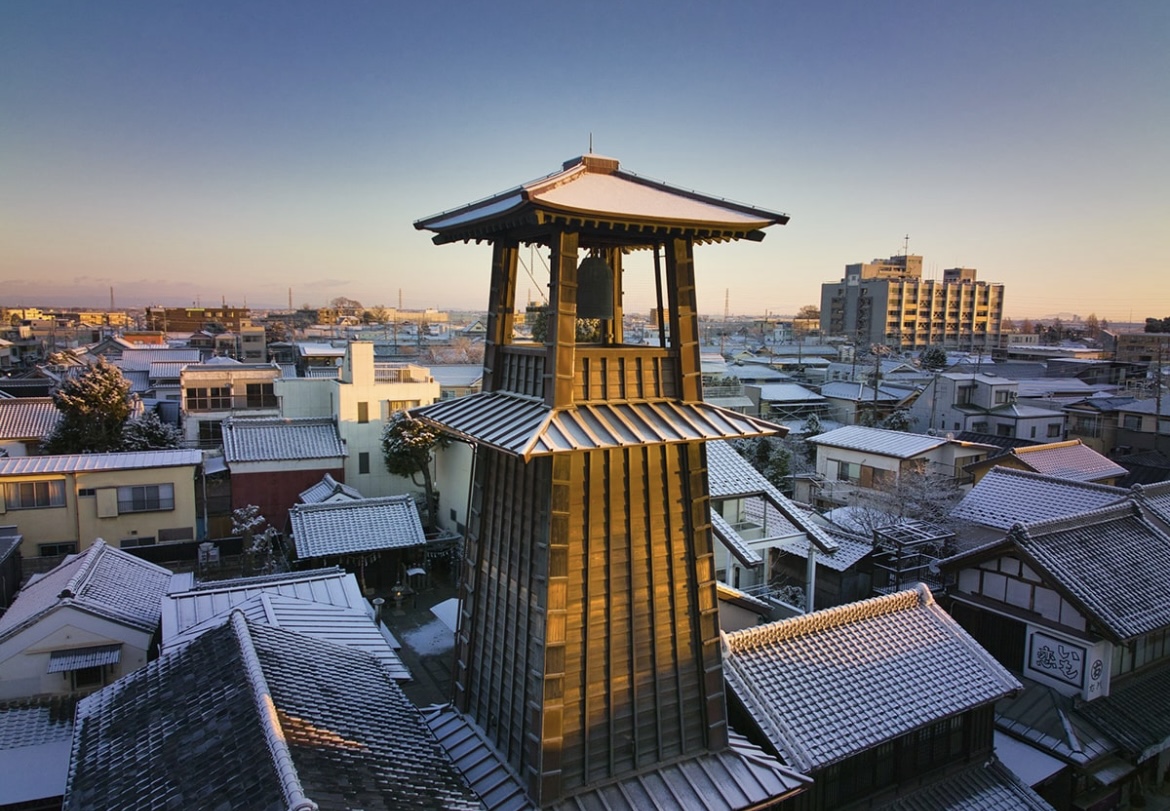 川越の冬とリンゴ