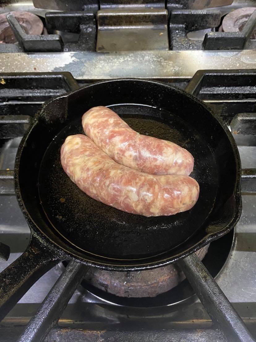 イビサ生ソーセージの焼き方