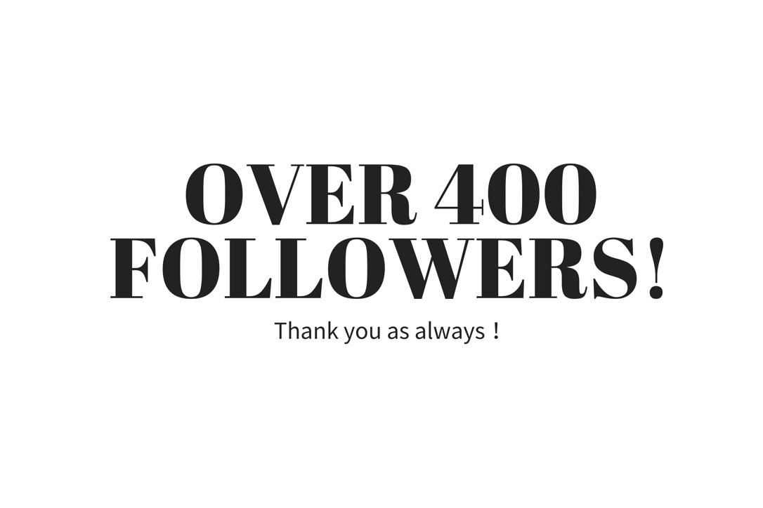 クーポン発行【 Instagramフォロワー様400人突破記念 】