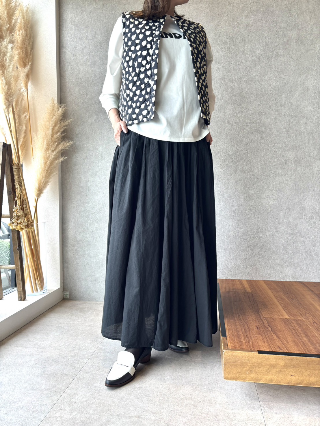 MARGAUX vintage ハート柄パディングベスト✨