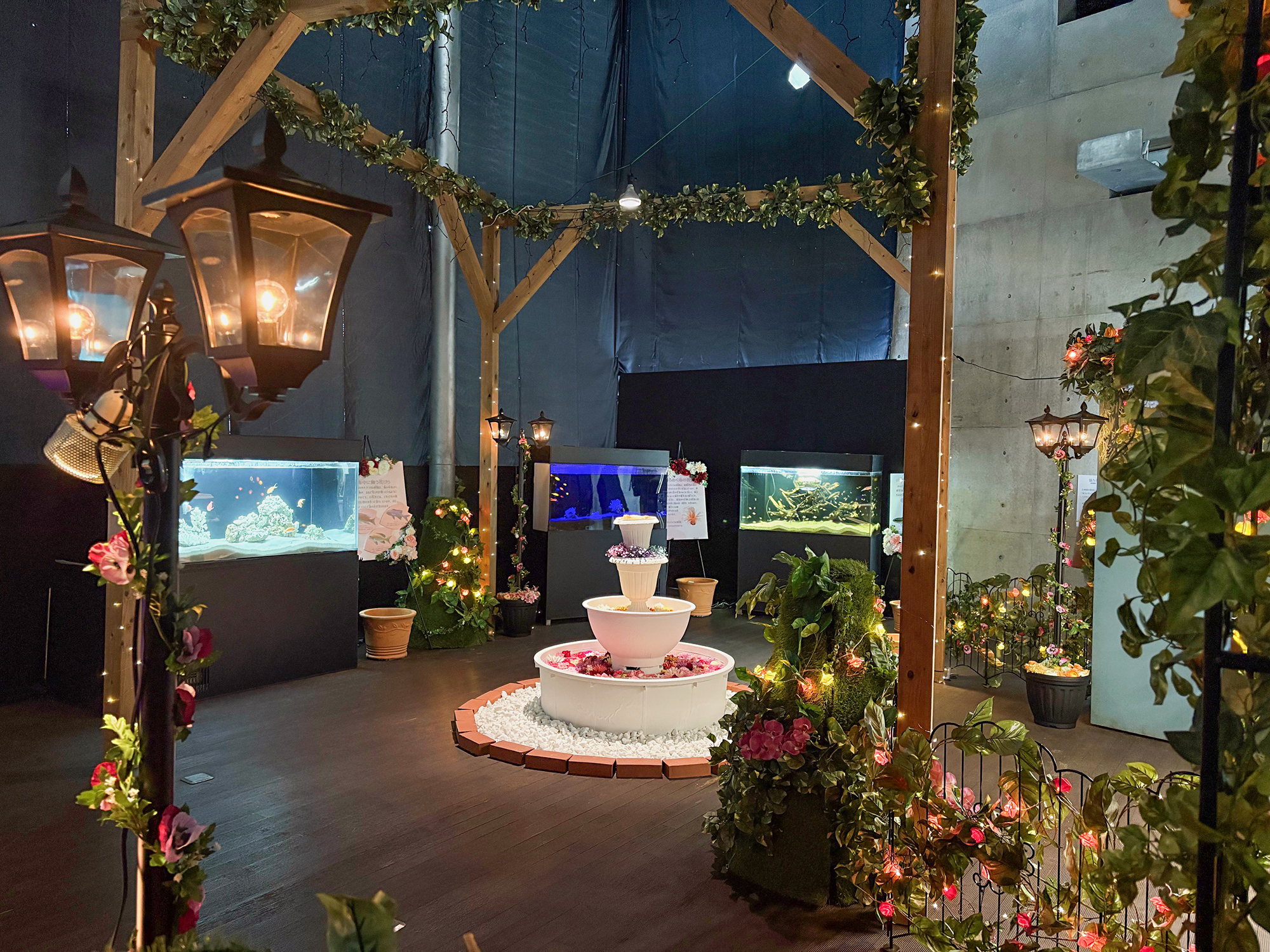 水遊園のナイトガーデンイベントにロス花を提供いたしました：なかがわ水遊園さま（栃木県）