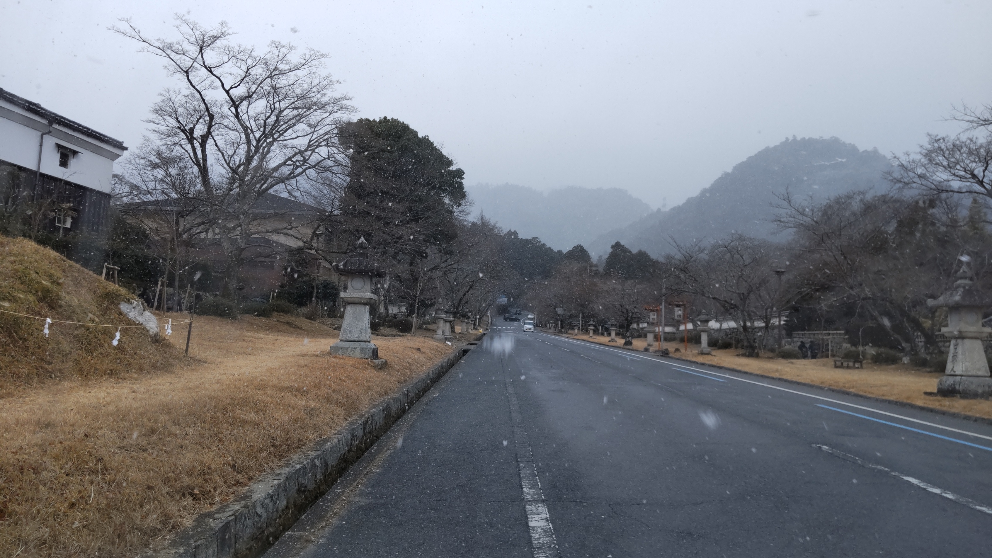 今朝は雪が降りました＾＾