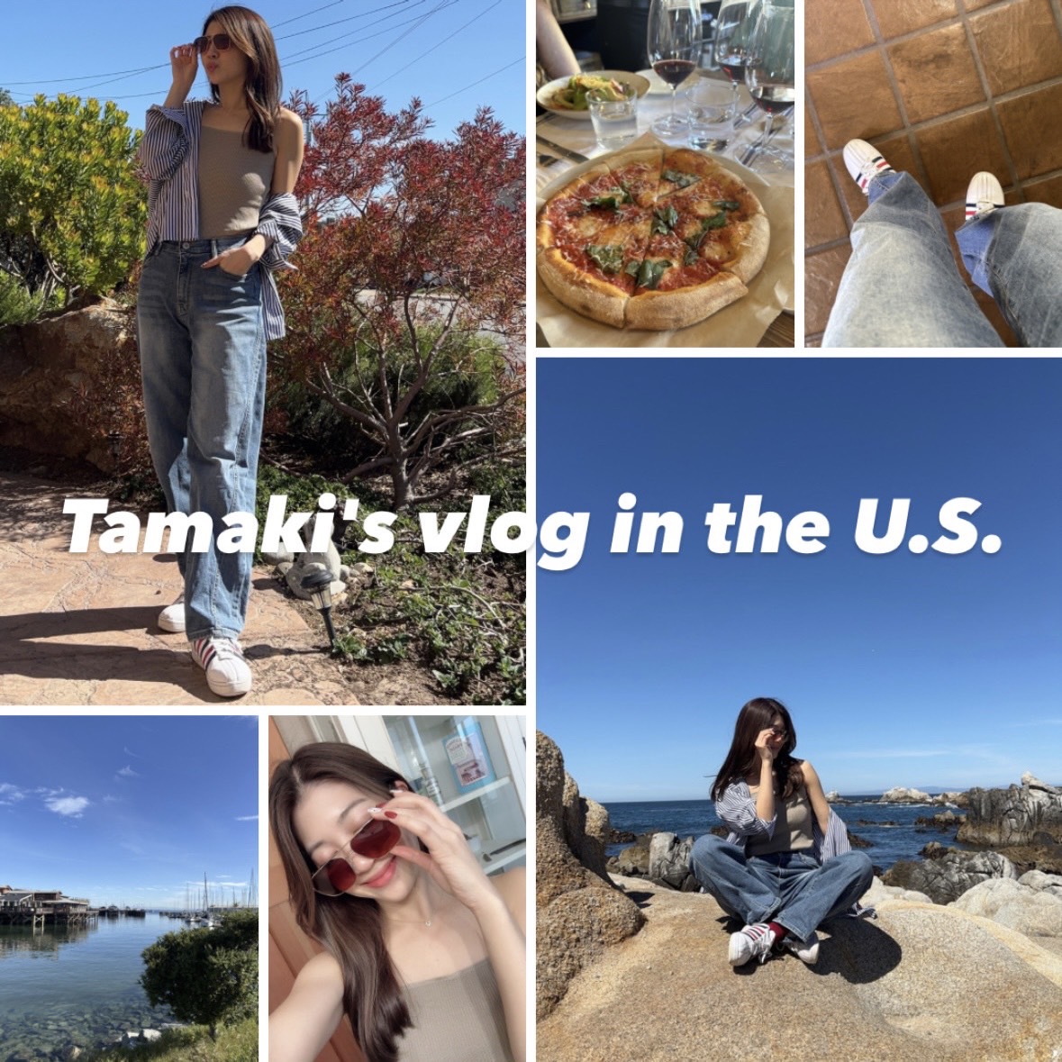 デニムじゃなくて「ジーンズ」♡アメリカで褒められた海辺の羽織りスタイル