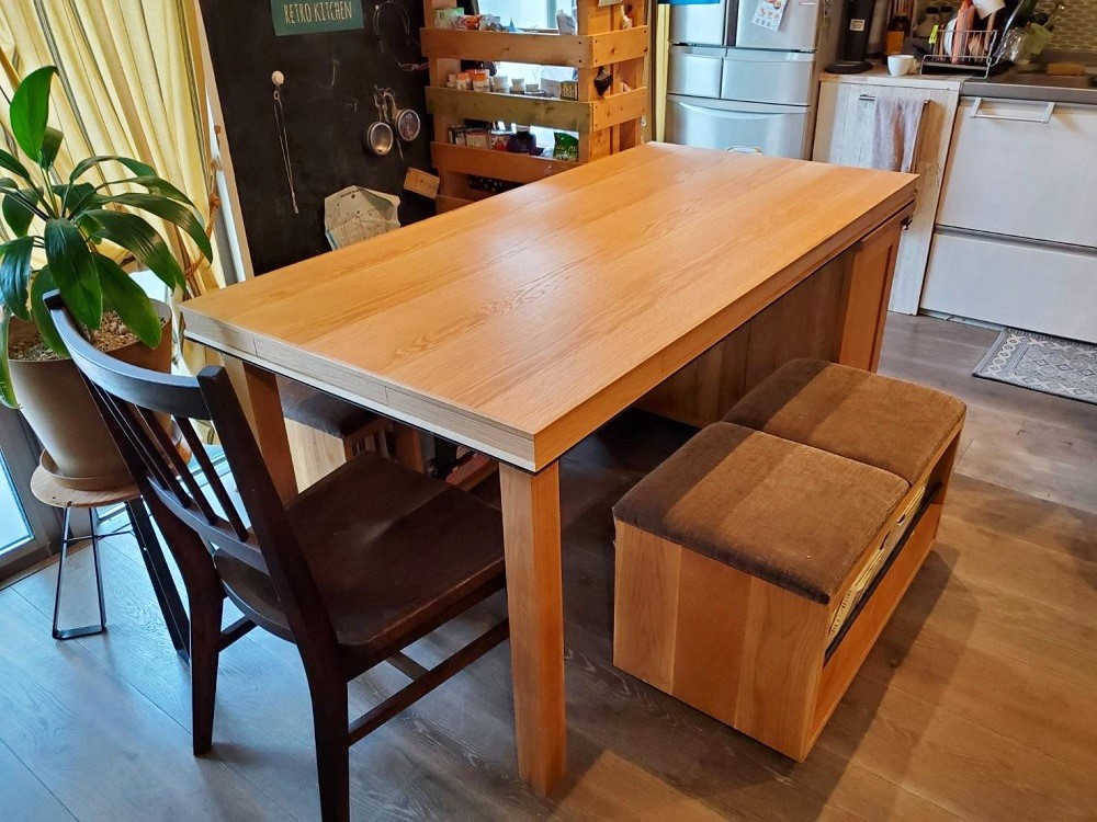 神奈川県横浜市港北区O邸｜オーダー家具【ダイニングテーブル】既存家具を活かす高機能性　OJIKI工房