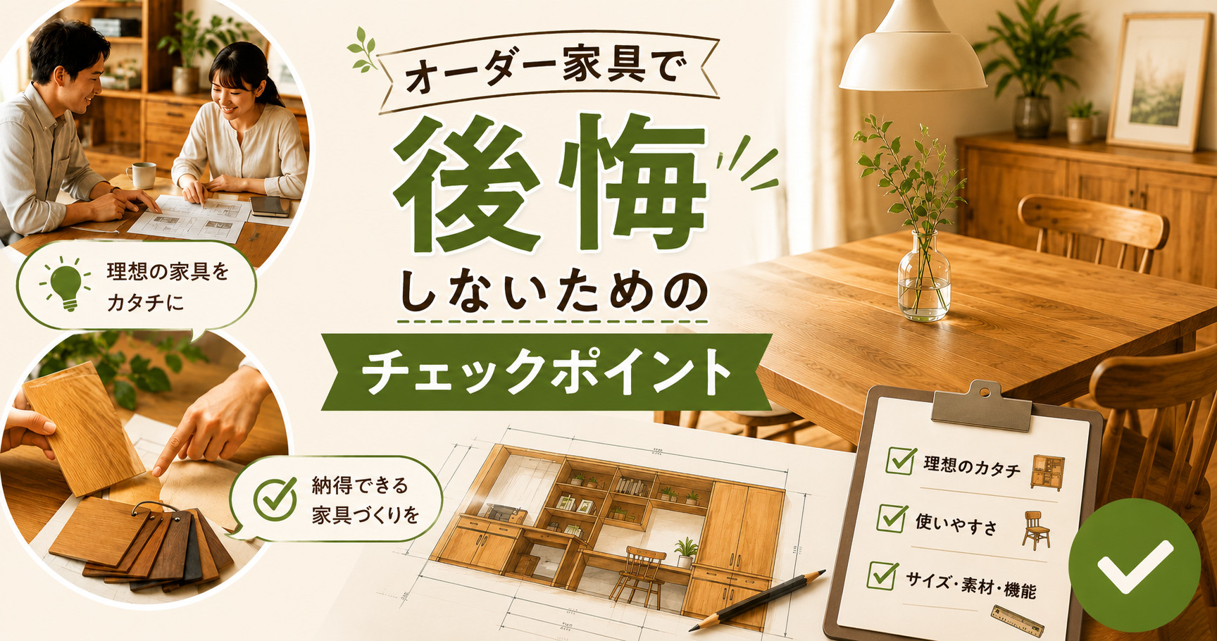「こんなはずじゃなかった」をゼロに。オーダー家具で後悔しないためのチェックポイント OJIKI工房