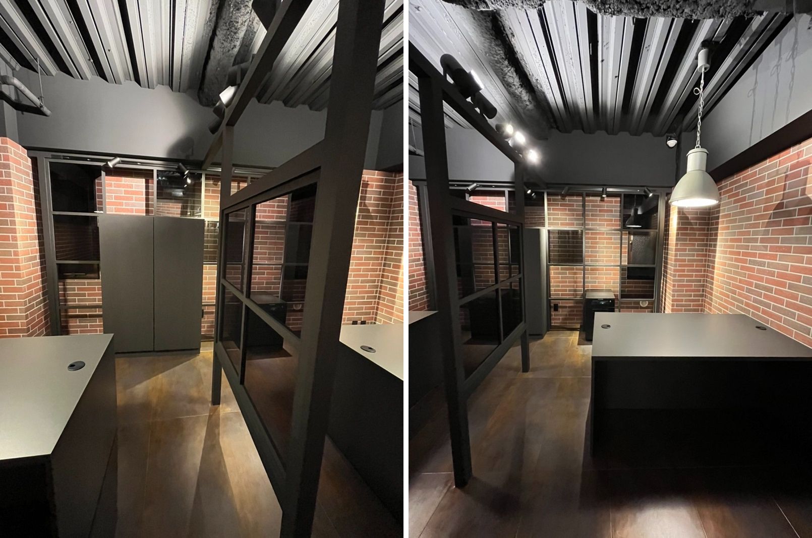 木製建具・家具（店舗設備）【オーダー：家具設備】ブルックリン風インテリアの家具と建具　OJIKI工房